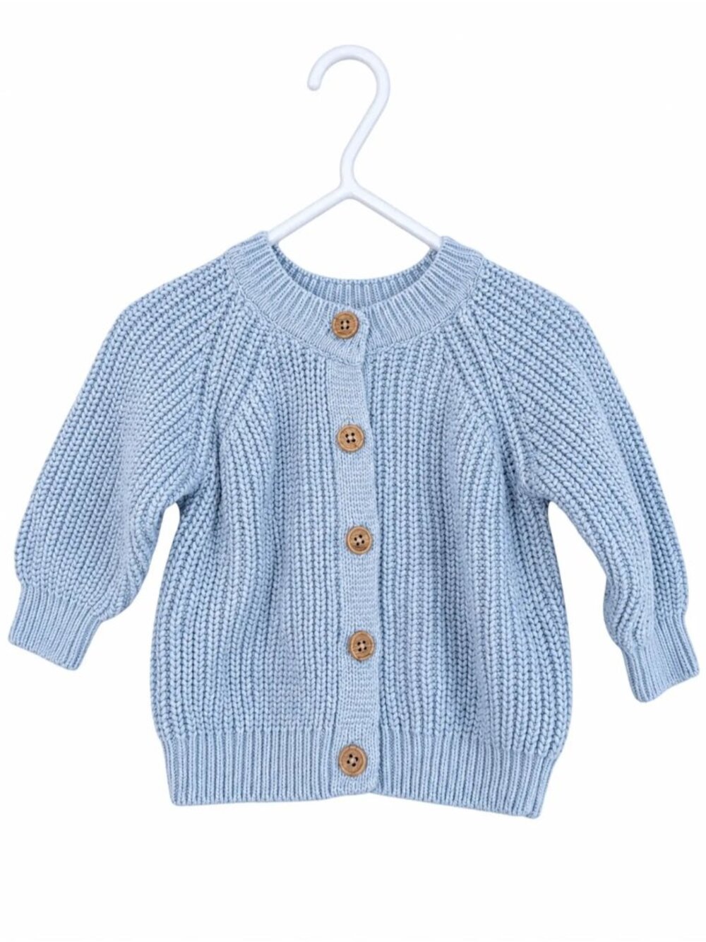 Rococo Knit Baby Blue Button Up Cardigan 9m Girls Clothes